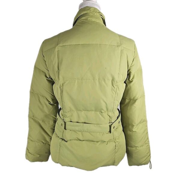 Snow Beauty ~Woman Size M~ Green Winter Down Belted Puffer Coat Jacket Zip-Up. - Picture 12 of 16